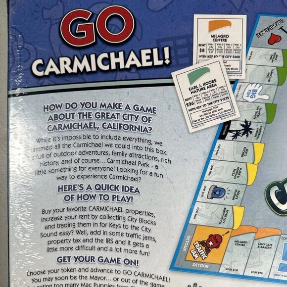 Carmichael-Opoly Monopoly | Carmichael, California Monopoly Game For The Family - Picture 3 of 4